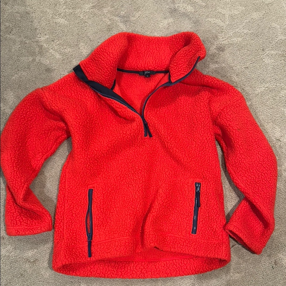 JCrew Cozy Red Fleece